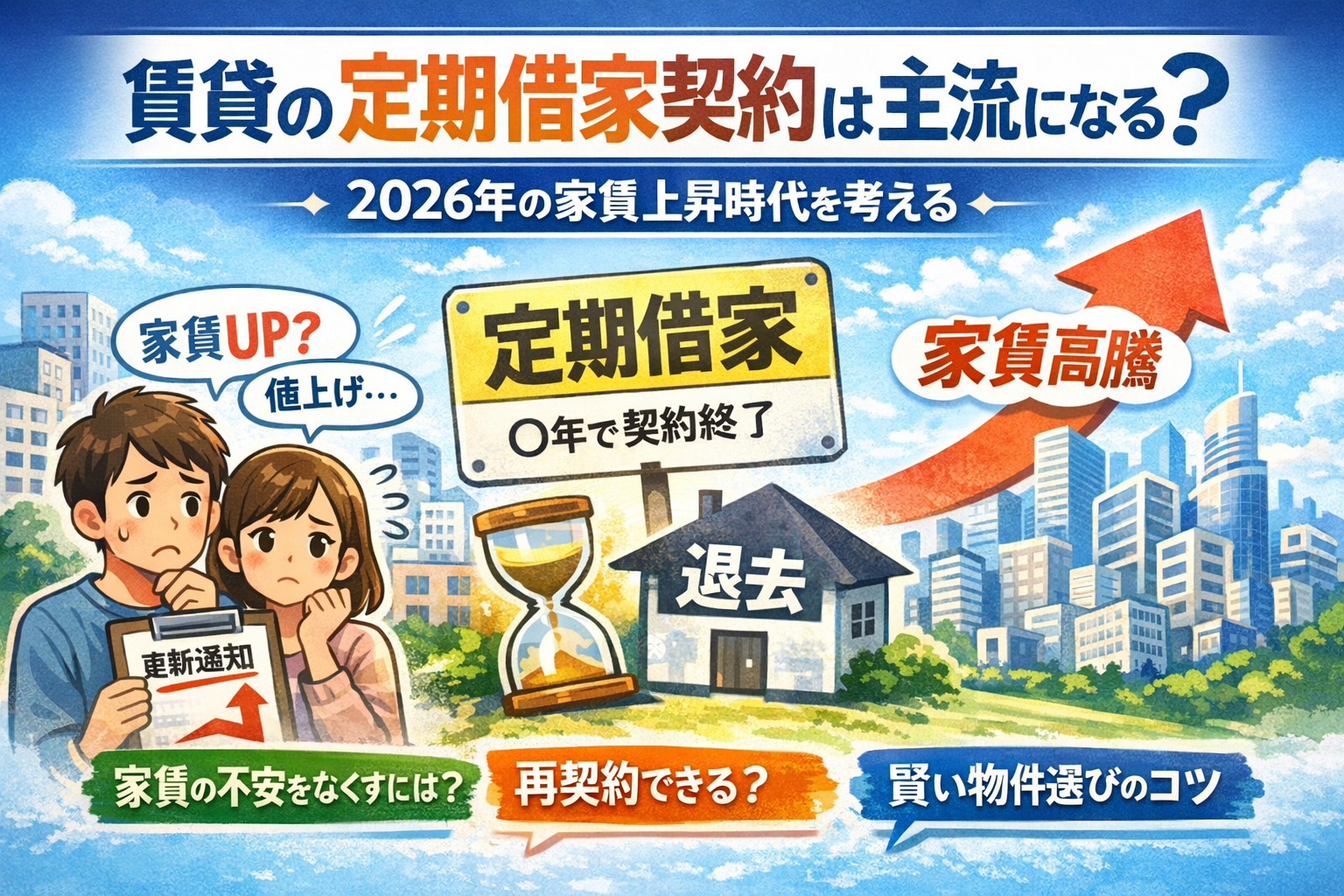 賃貸の定期借家契約は主流になる？ 2026年の家賃上昇時代の暮し方とはの画像