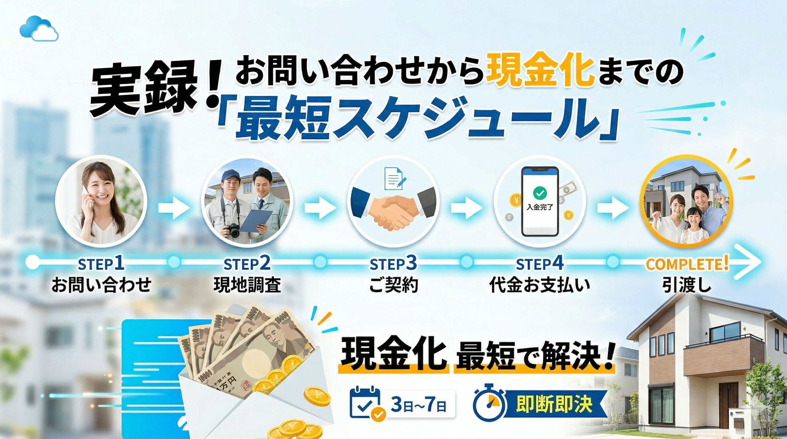 実録！お問い合わせから現金化まで「最短スケジュール」を公開の画像