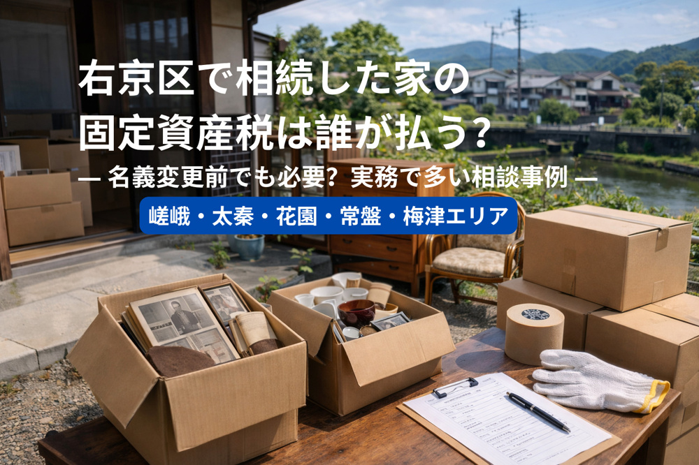 右京区で相続した家の固定資産税は誰が払う？  ― 名義変更前でも必要？実務で多い相談事例 ―の画像