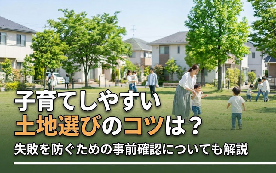 子育てしやすい土地選びのコツは？失敗を防ぐための事前確認についても解説の画像