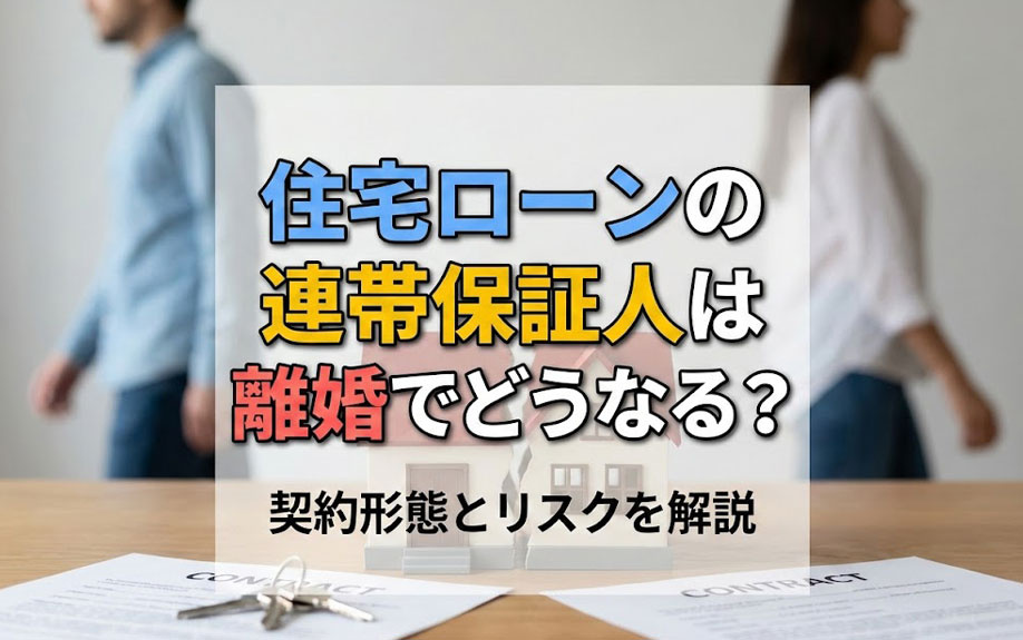 住宅ローンの連帯保証人は離婚でどうなる？契約形態とリスクを解説の画像