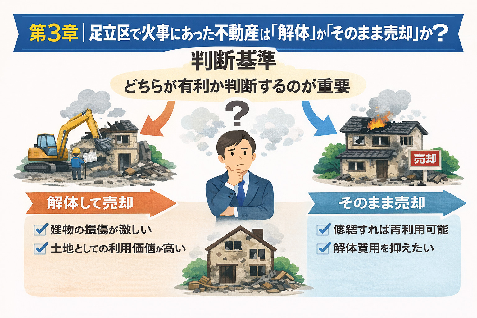 解体かそのまま売却かの判断基準