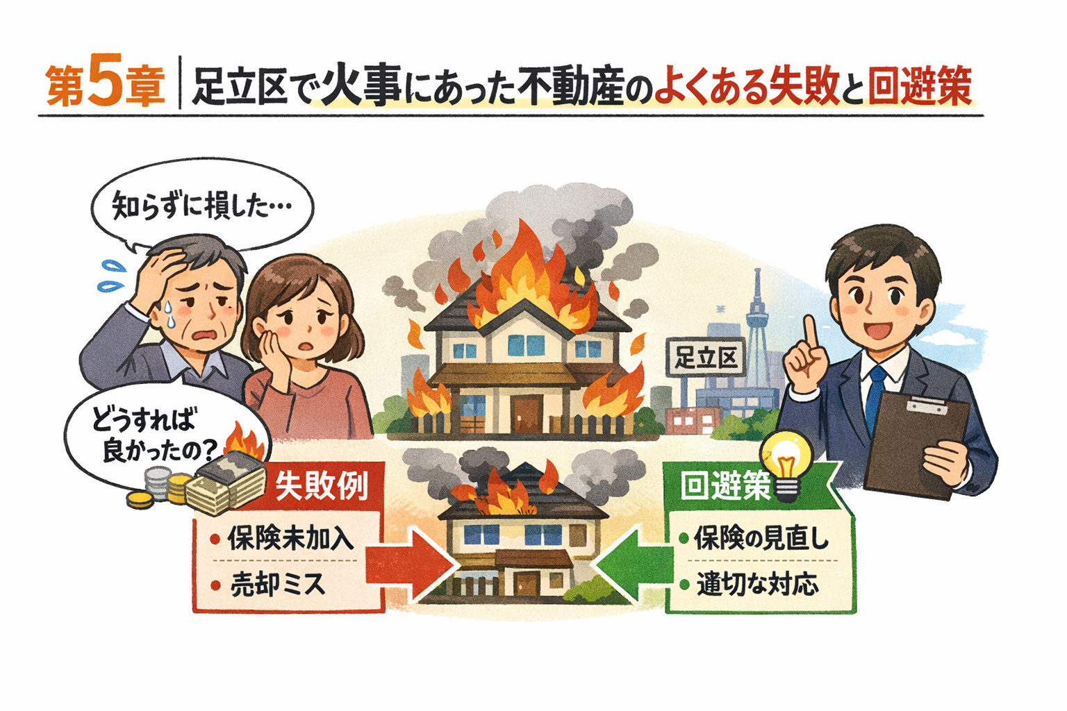 火事後の不動産でよくある失敗例