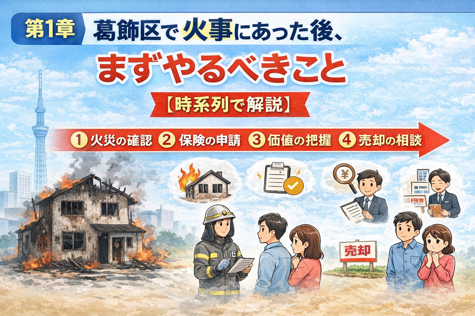 火事後にやるべきことを時系列で解説（葛飾区）