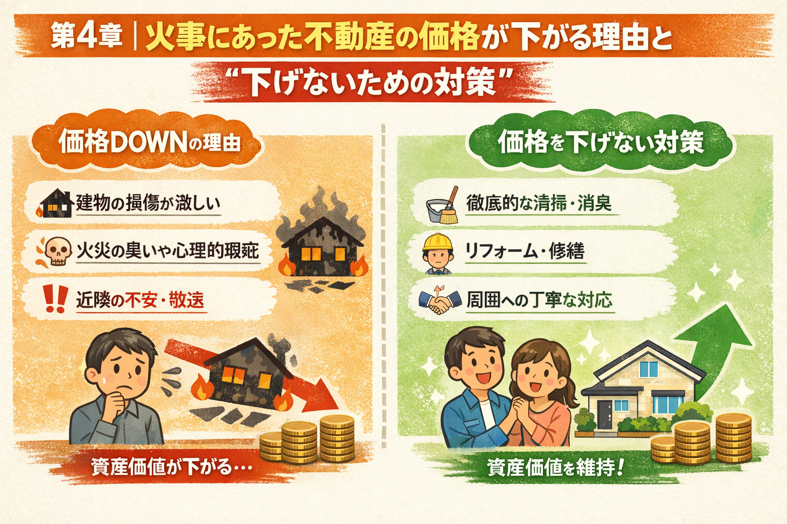 火災物件の価格が下がる理由と対策（葛飾区）