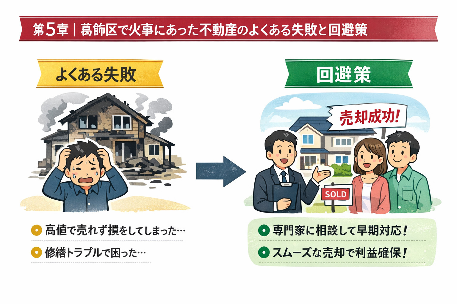 火事後の不動産でよくある失敗例（葛飾区）