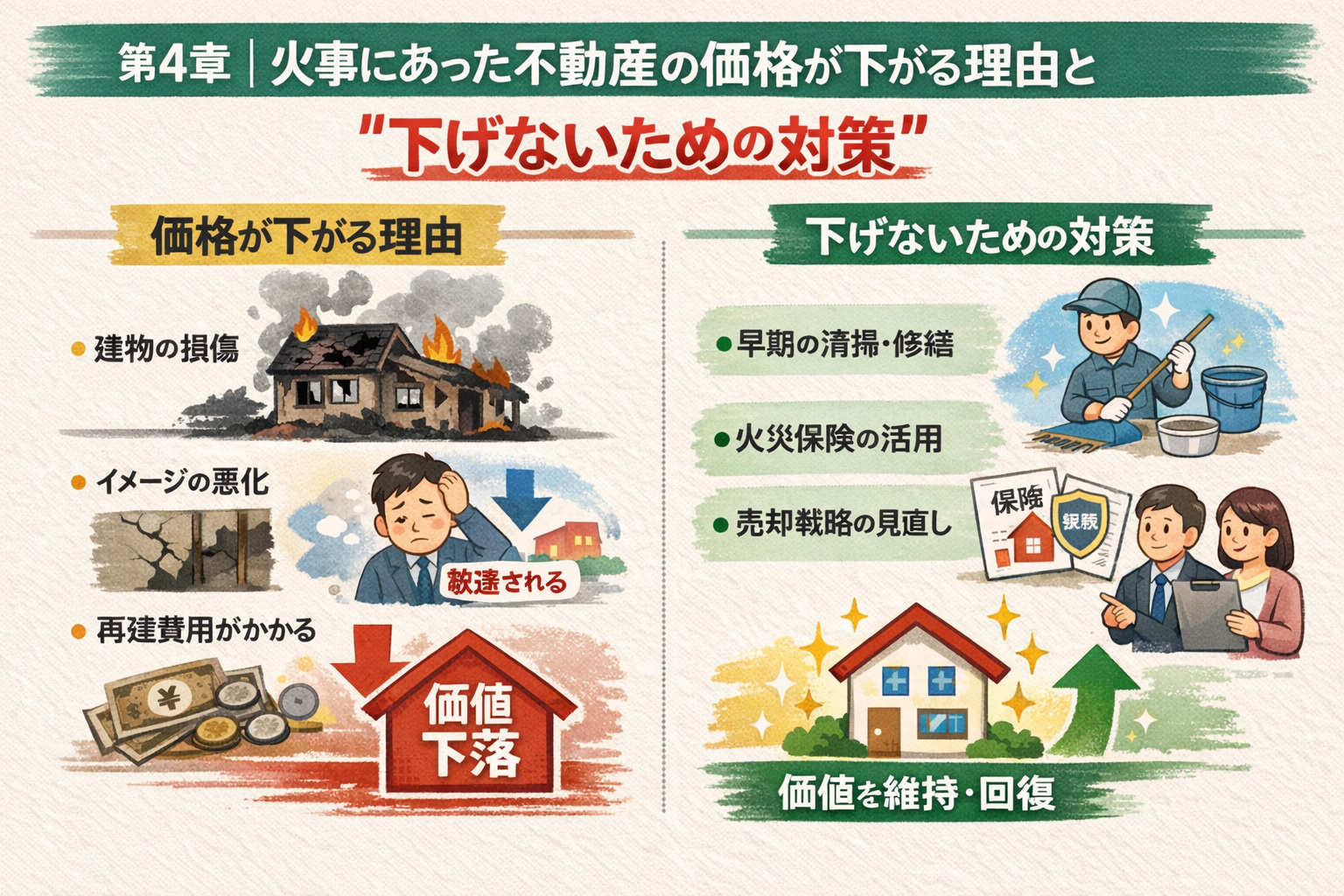 火災物件の価格が下がる理由と対策（江戸川区）