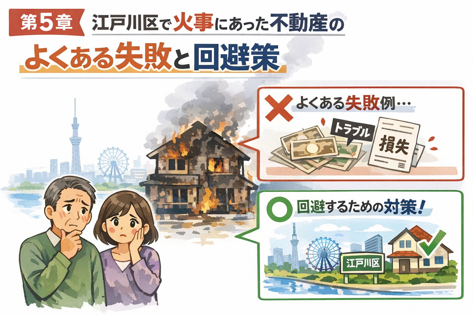 火事後の不動産でよくある失敗例（江戸川区）