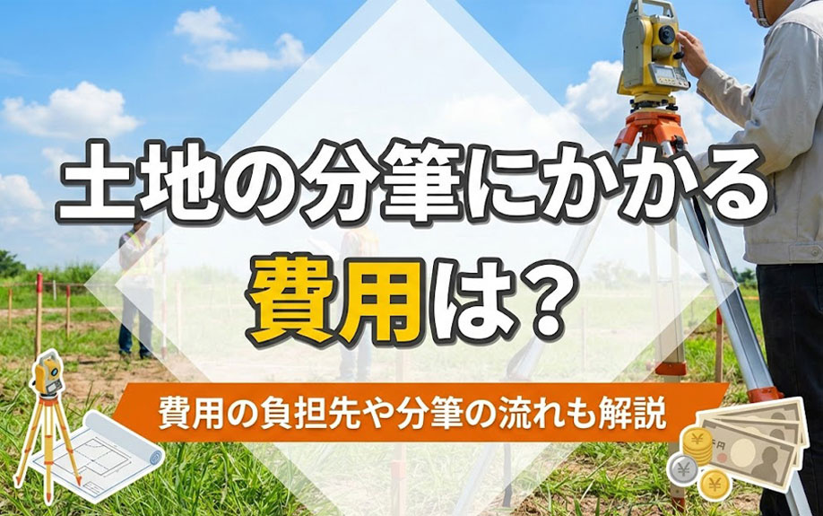 土地の分筆にかかる費用は？費用の負担先や分筆の流れも解説