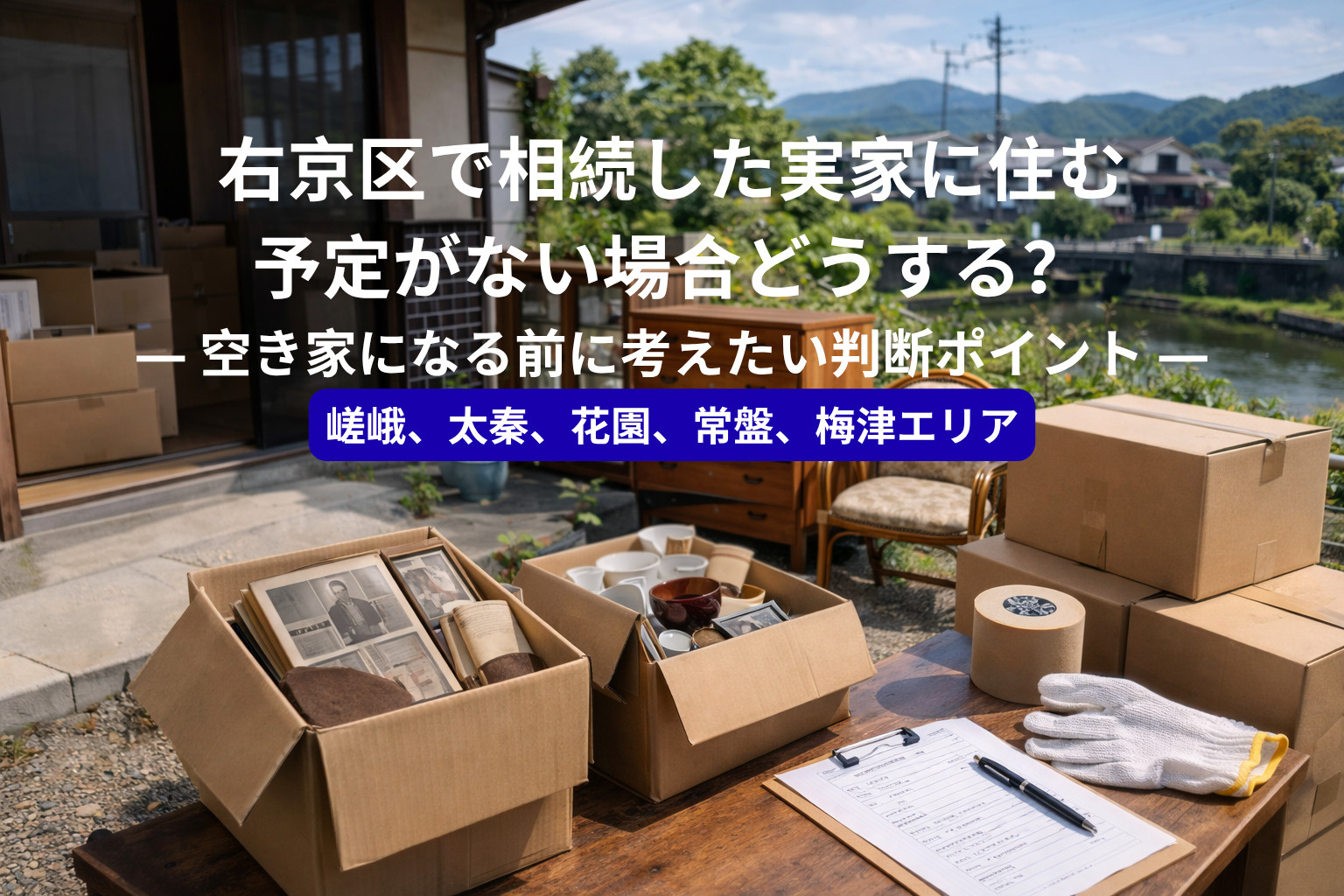 右京区で相続した実家に住む予定がない場合どうする？  ― 空き家になる前に考えたい判断ポイント ―の画像