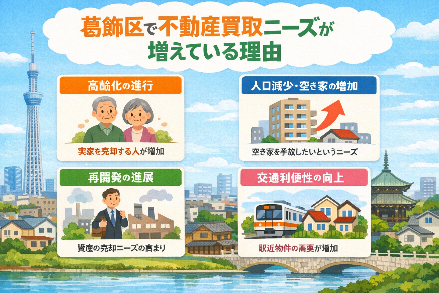 葛飾区で不動産買取ニーズが増えている理由