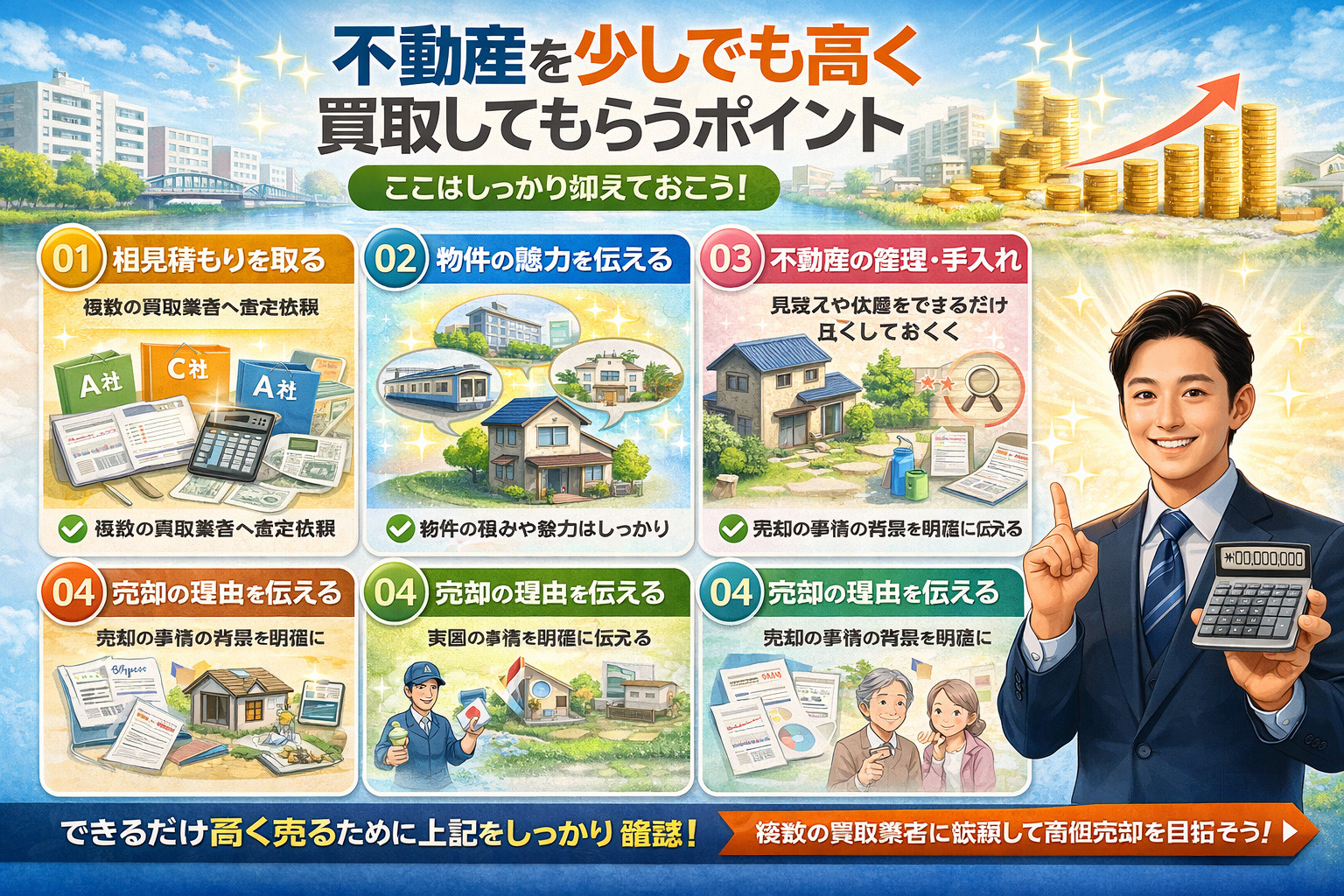 不動産を高く買取してもらうポイント