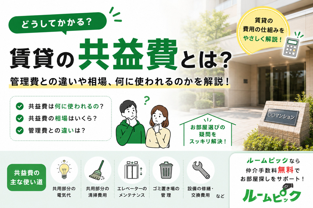 どうしてかかる？賃貸の『共益費』とはの画像