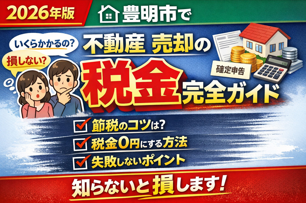 【2026年版】豊明市で不動産を売却したときの税金を完全解説｜知らないと損するポイントと節税方法の画像