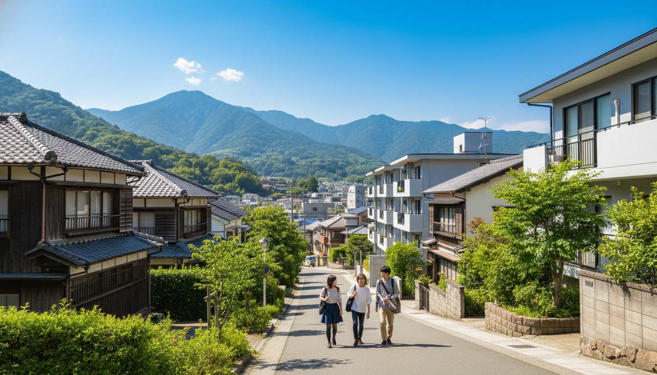 神戸市灘区の六甲エリアなど、学生や単身者に人気の落ち着いた街並みイメージ