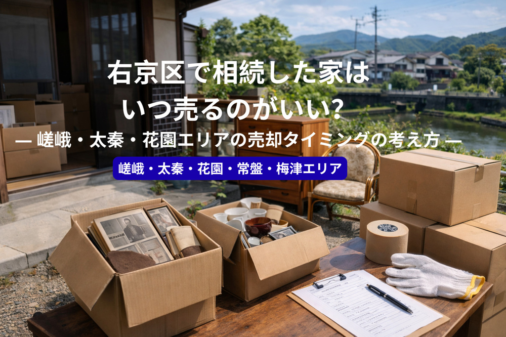 右京区で相続した家はいつ売るのがいい？  ― 嵯峨・太秦・花園エリアの売却タイミングの考え方 ―の画像