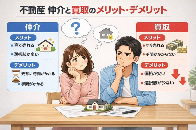 仲介と買取どちらが得な売却方法？査定のメリットデメリットを整理の画像