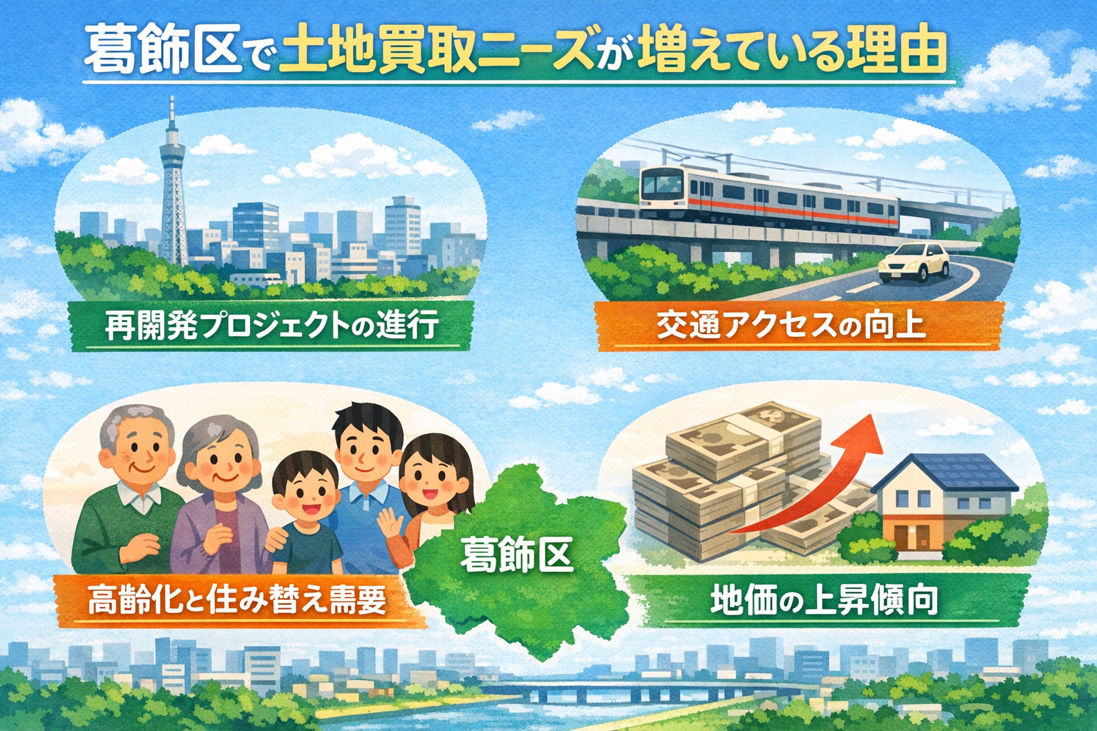 葛飾区で土地買取ニーズが増えている理由