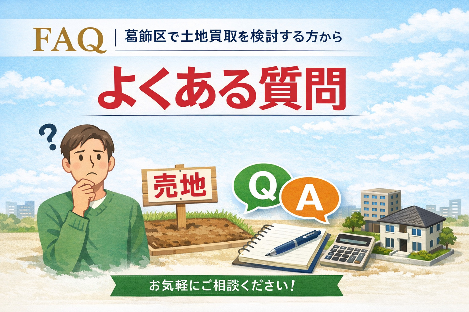 葛飾区 土地買取のよくある質問FAQ