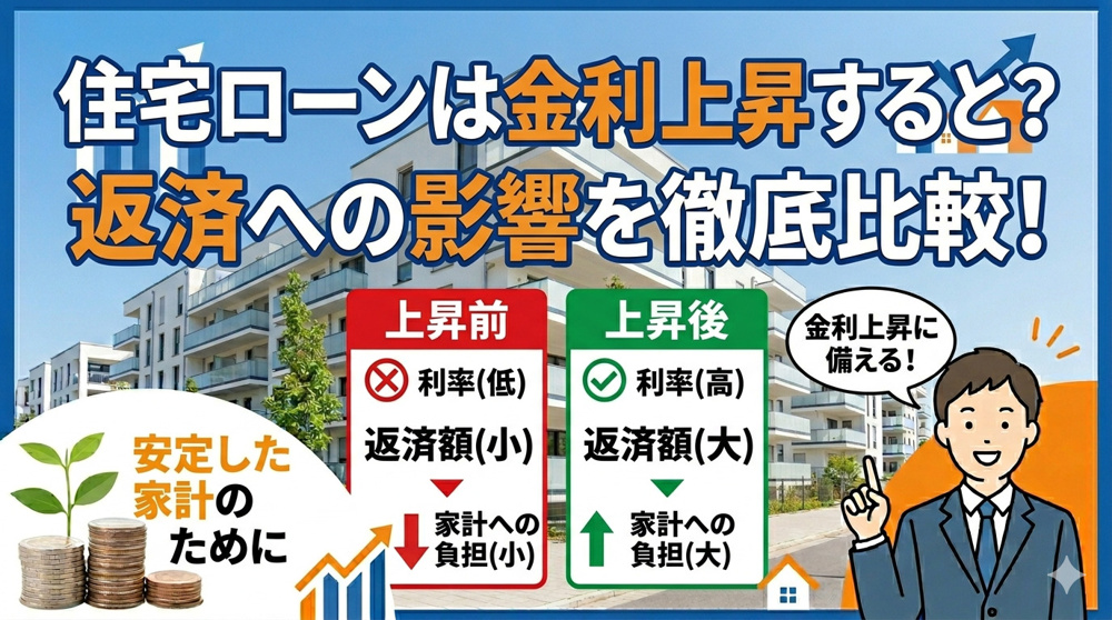 住宅ローンは金利上昇すると？ 月々の返済への影響を数字でみるの画像