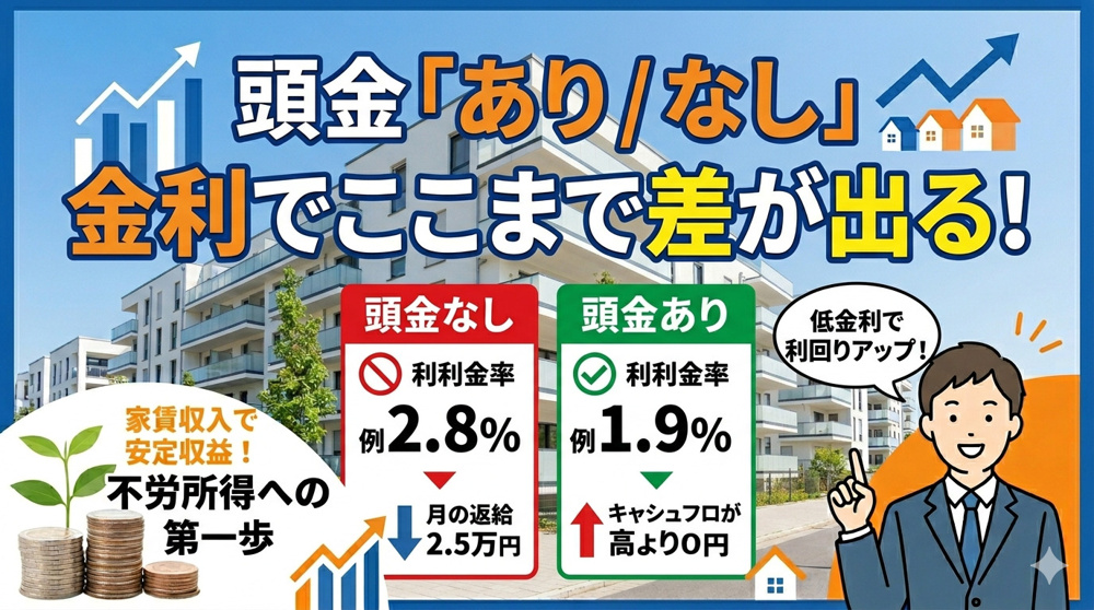頭金「あり / なし」金利でここまで差が出るの画像