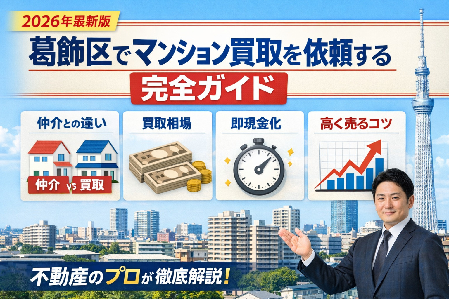 【2026年最新版】葛飾区でマンション買取を依頼する完全ガイド｜仲介との違い・相場・即現金化のポイントまでプロが解説｜不動産のみらいの画像