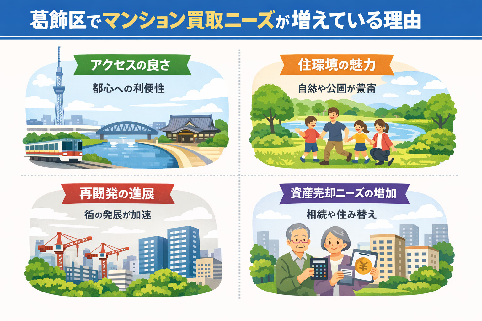 葛飾区でマンション買取ニーズが増えている理由