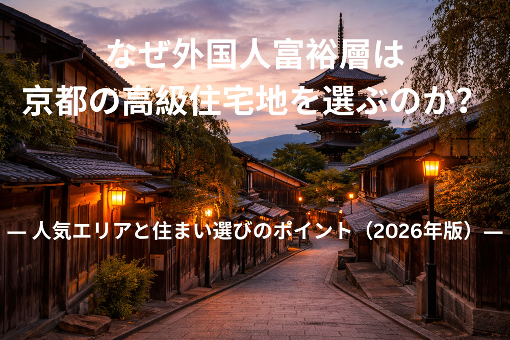 なぜ外国人富裕層は京都の高級住宅地を選ぶのか？  ― 人気エリアと住まい選びのポイント（2026年版）―の画像