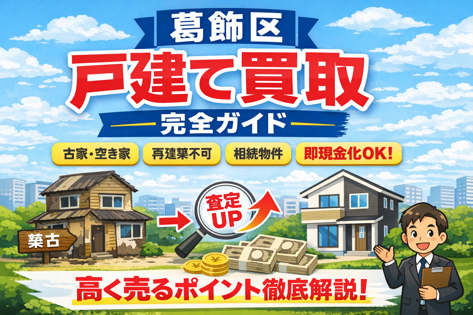 【2026年最新版】葛飾区で戸建て買取を依頼する完全ガイド｜古家・空き家・再建築不可も即現金化｜不動産のみらいの画像