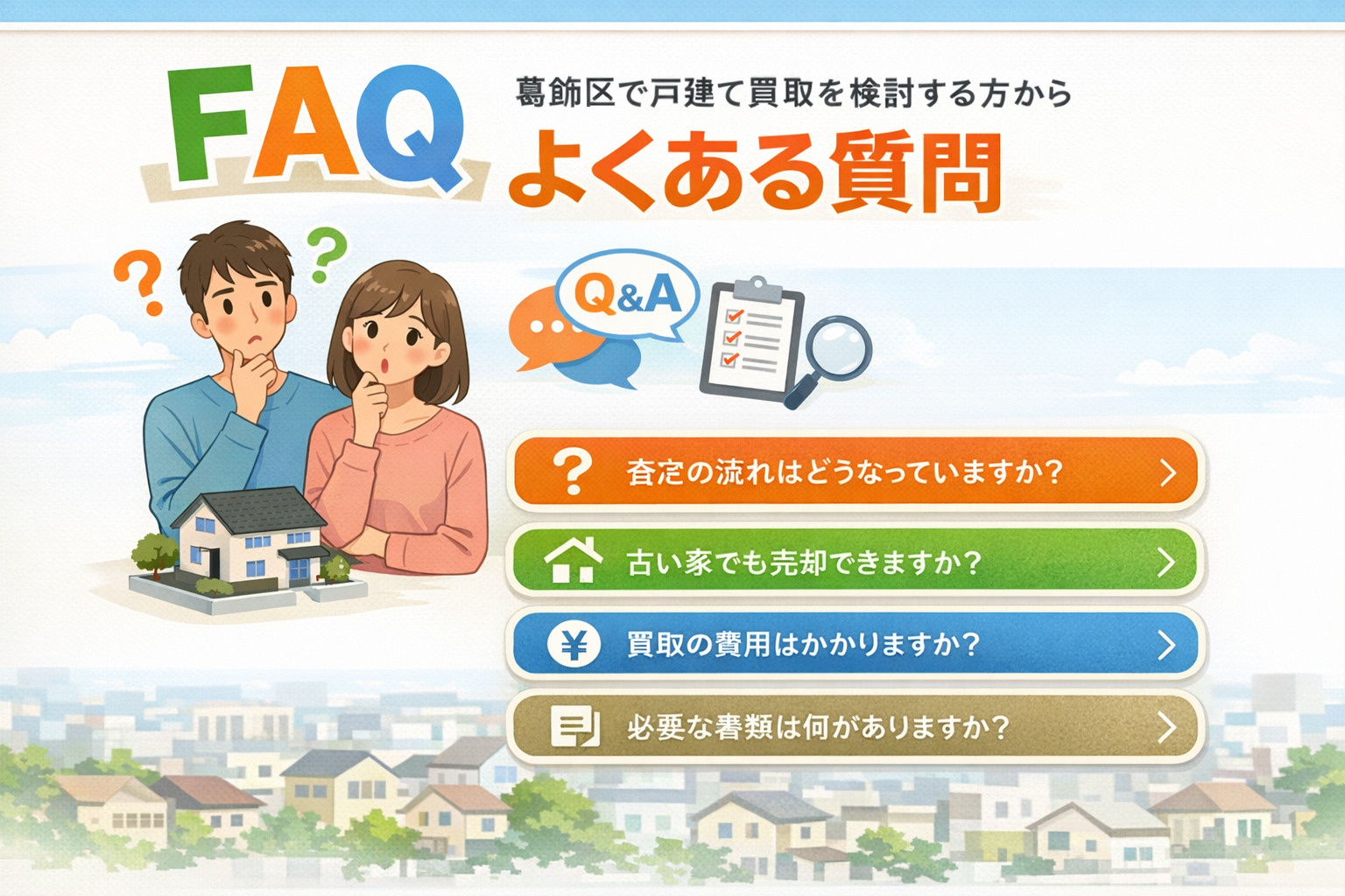 葛飾区 戸建て買取のよくある質問