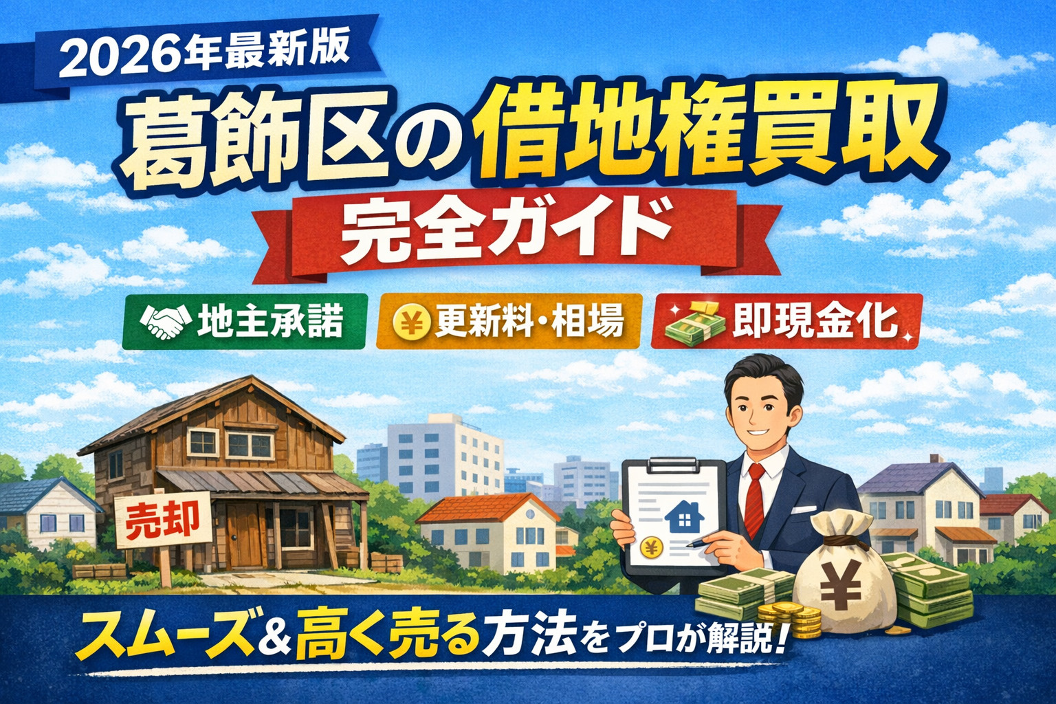 【2026年最新版】葛飾区で借地権買取を依頼する完全ガイド｜地主承諾・更新料・相場・即現金化までプロが解説｜不動産のみらいの画像