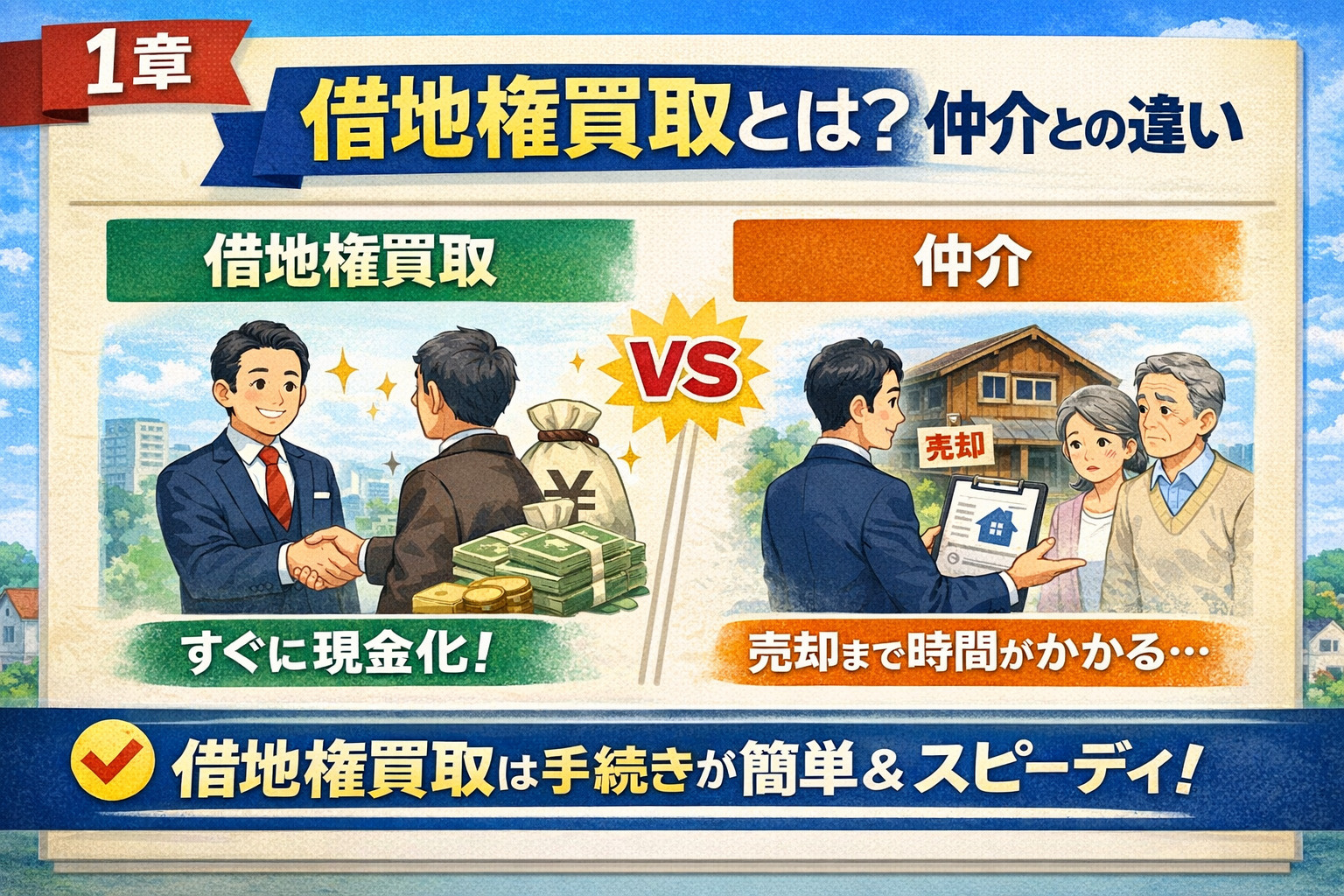 借地権買取と仲介の違いを解説