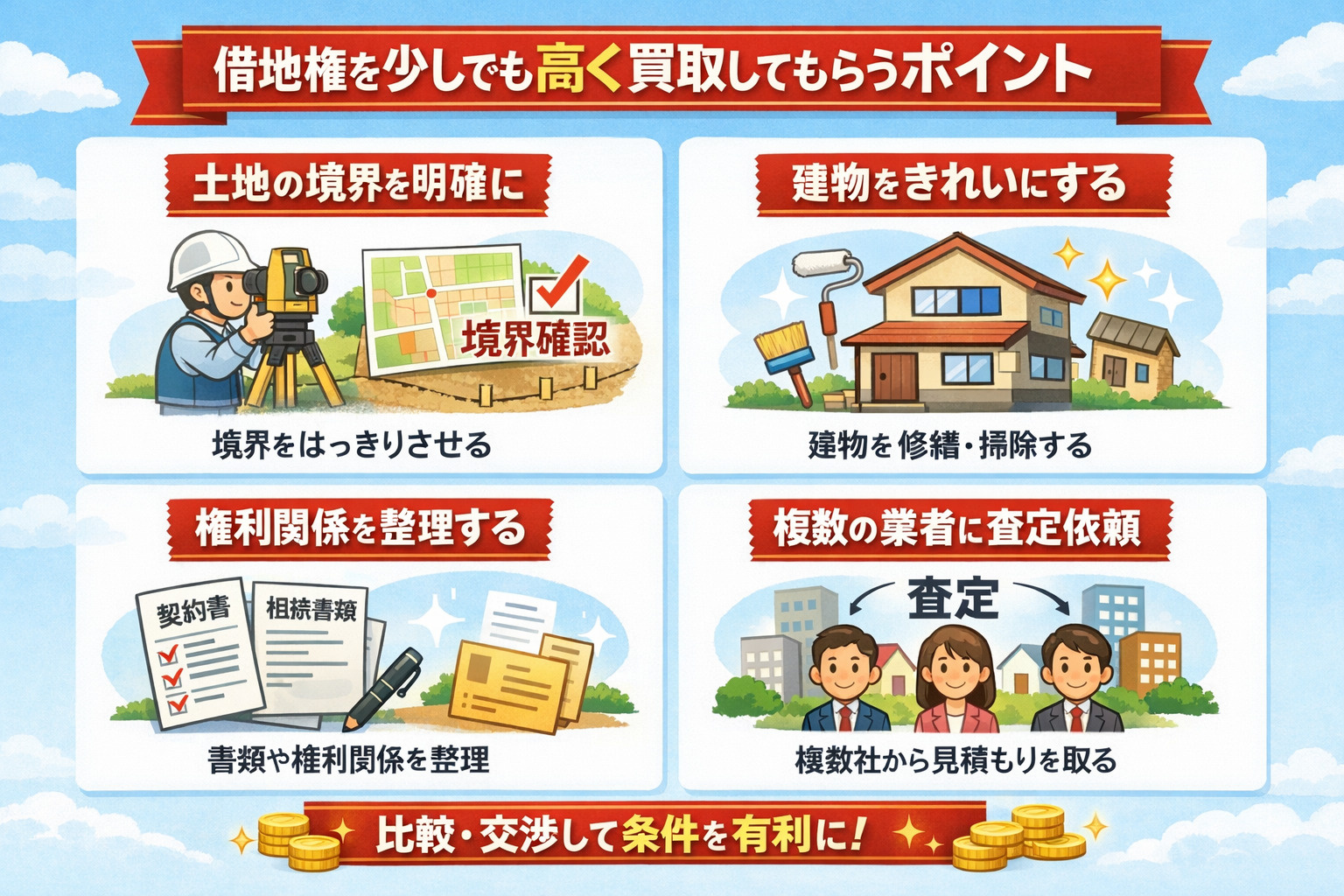 借地権を高く買取してもらうポイント