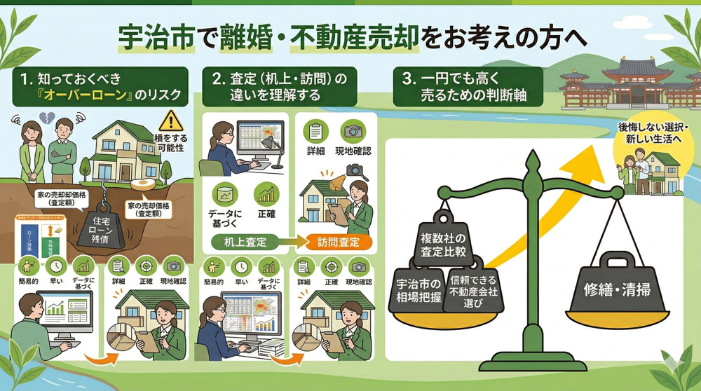 【危険】オーバーローン状態で離婚する人が見落とす罠｜宇治市で不動産売却を考えたときに知っておきたい査定の話の画像