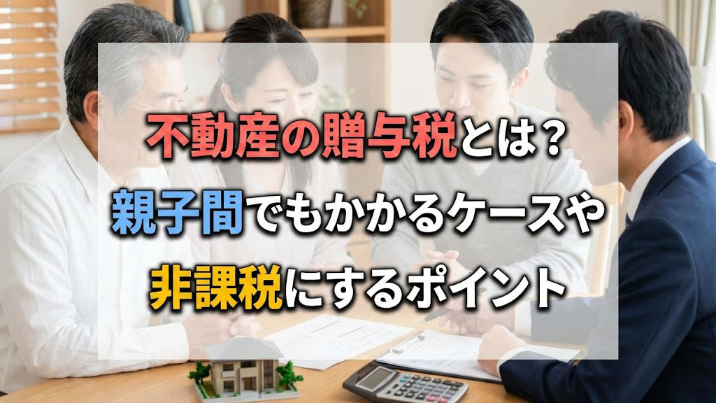 不動産の贈与税とは？親子間でもかかるケースや非課税にするポイントの画像
