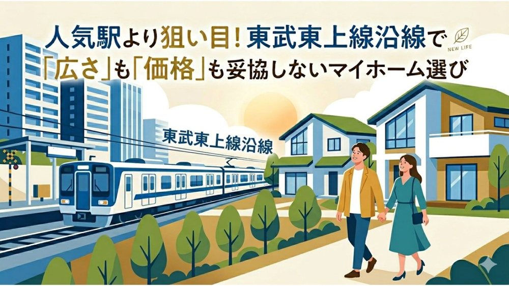 人気駅より狙い目！東武東上線沿線で「広さ」も「価格」も妥協しないマイホーム選びの画像