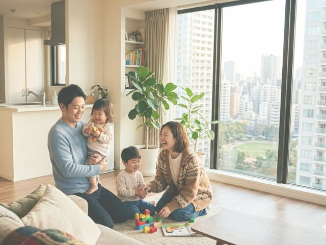 マンションの生活シーン