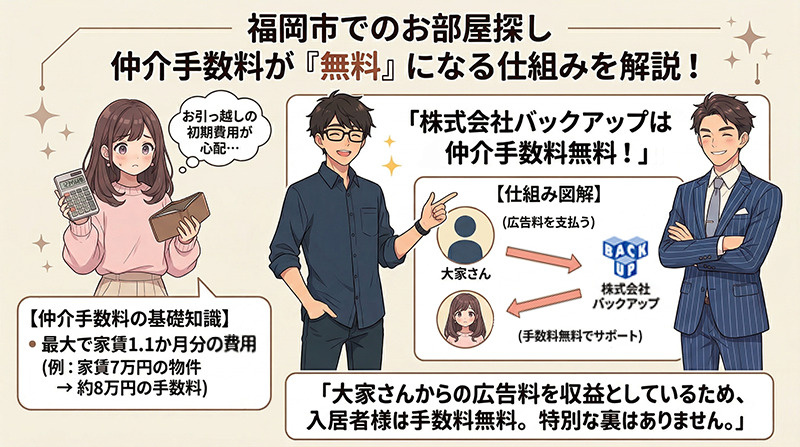 福岡市で「仲介手数料無料」になる仕組み