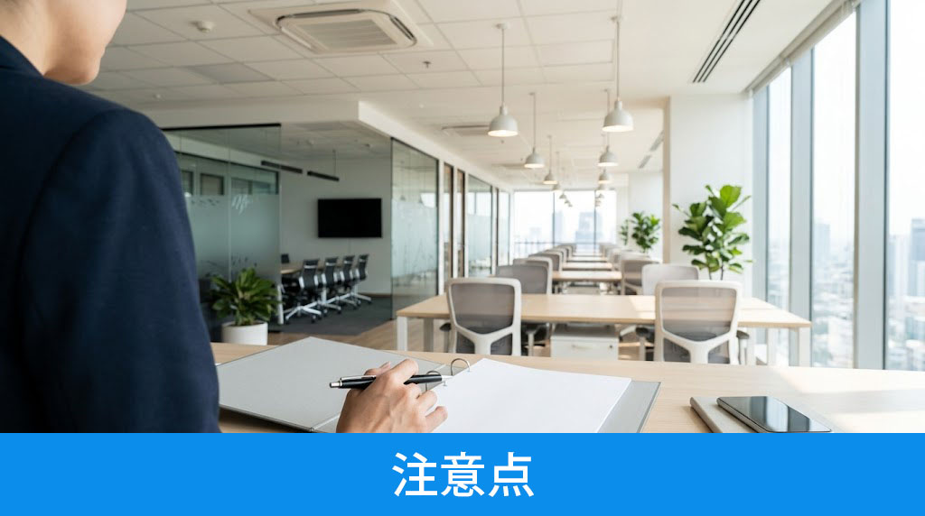 居抜きオフィスの注意点