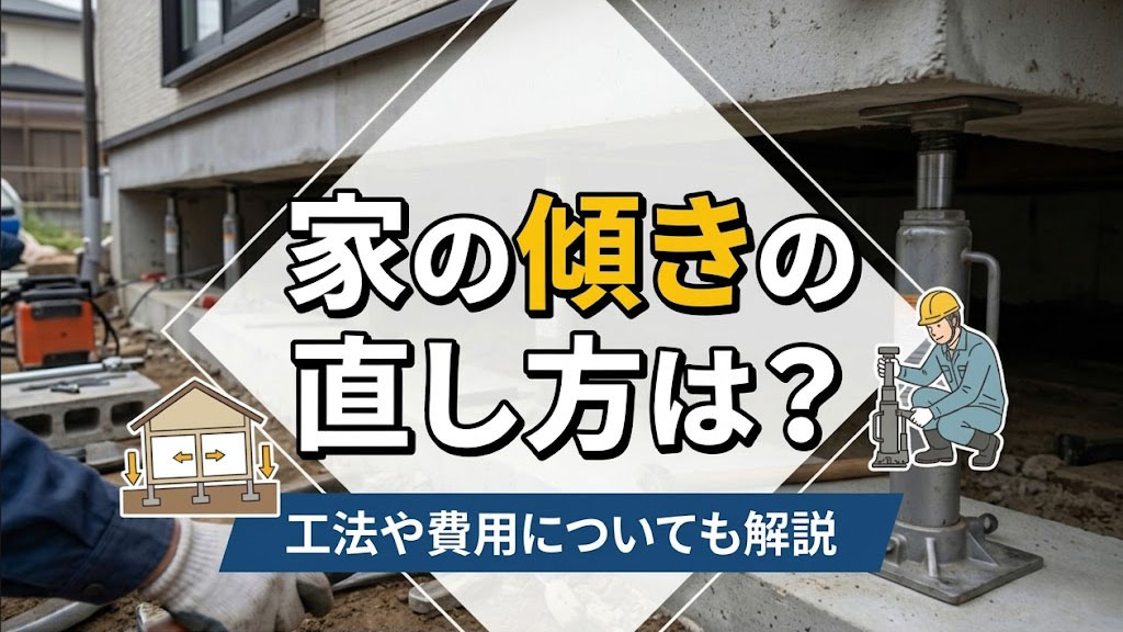 家の傾きの直し方は？工法や費用についても解説