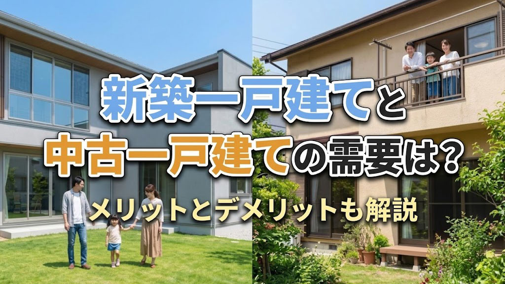 新築一戸建てと中古一戸建ての需要は？メリットとデメリットも解説