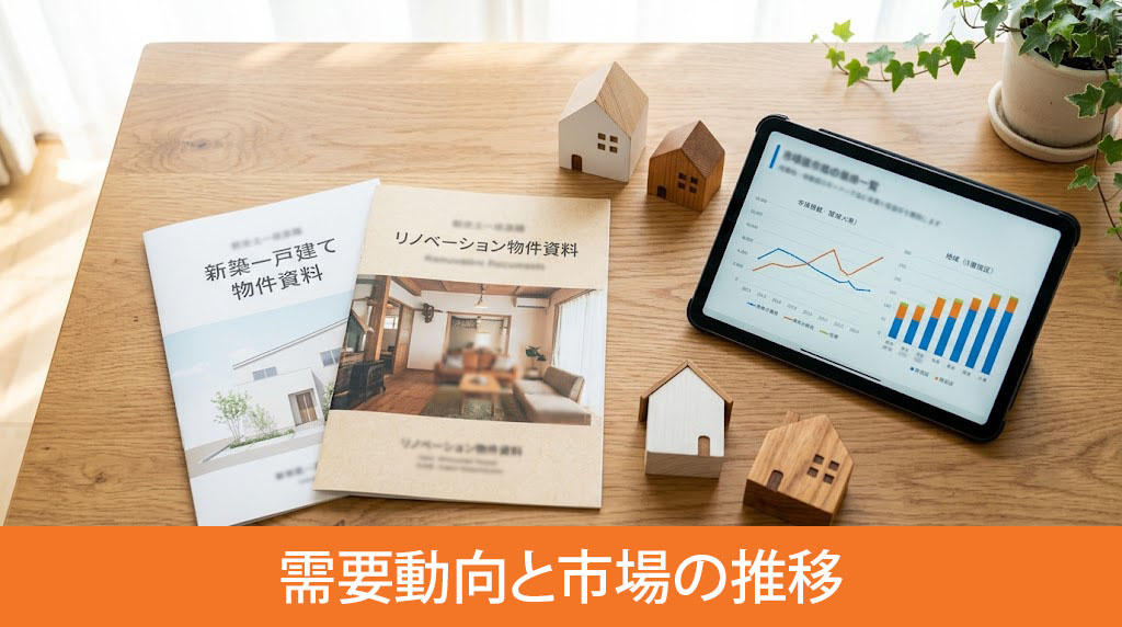 新築・中古一戸建ての需要動向と市場の推移