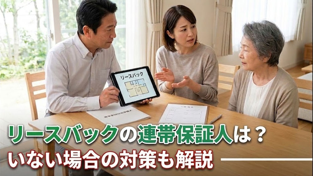 リースバックの連帯保証人は？いない場合の対策も解説
