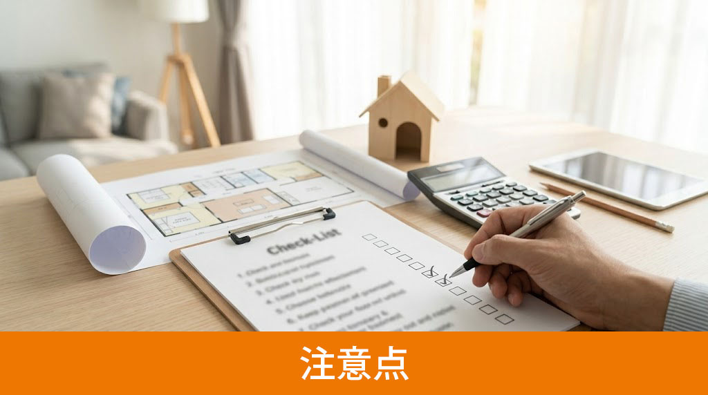 注文住宅を購入する際の注意点