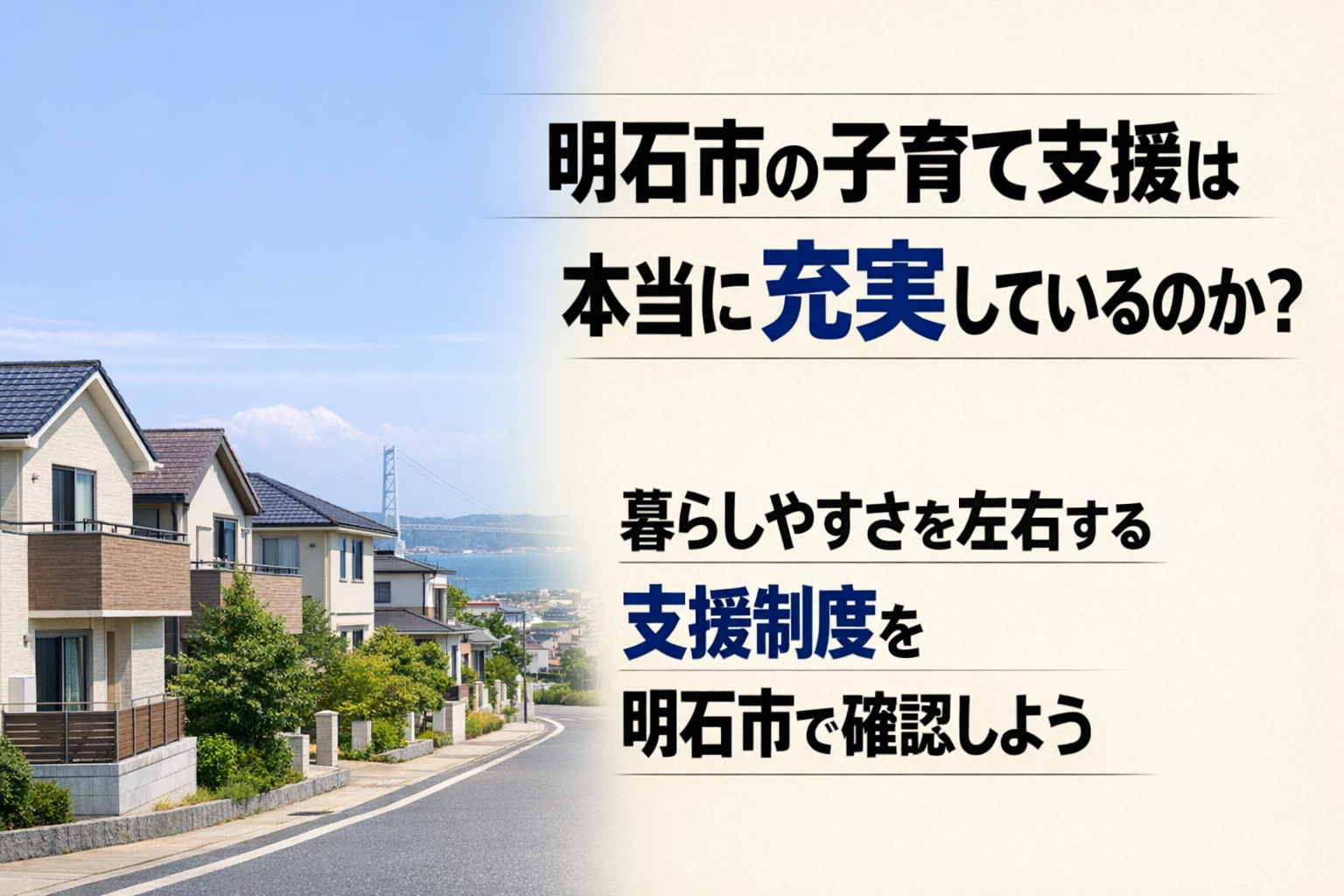明石市の子育て支援は本当に充実しているのか? 暮らしやすさを左右する支援制度を明石市で確認しようの画像
