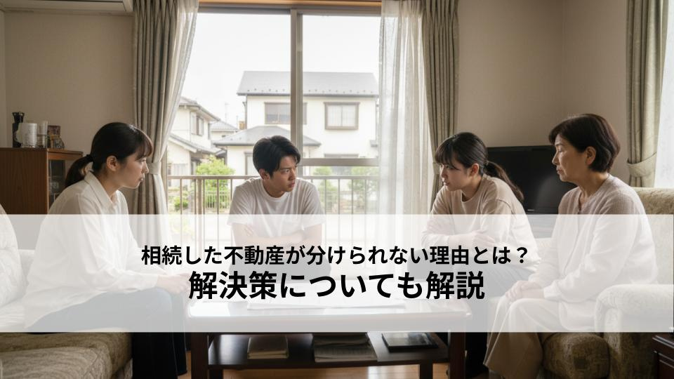 相続した不動産が分けられない理由とは？解決策についても解説の画像