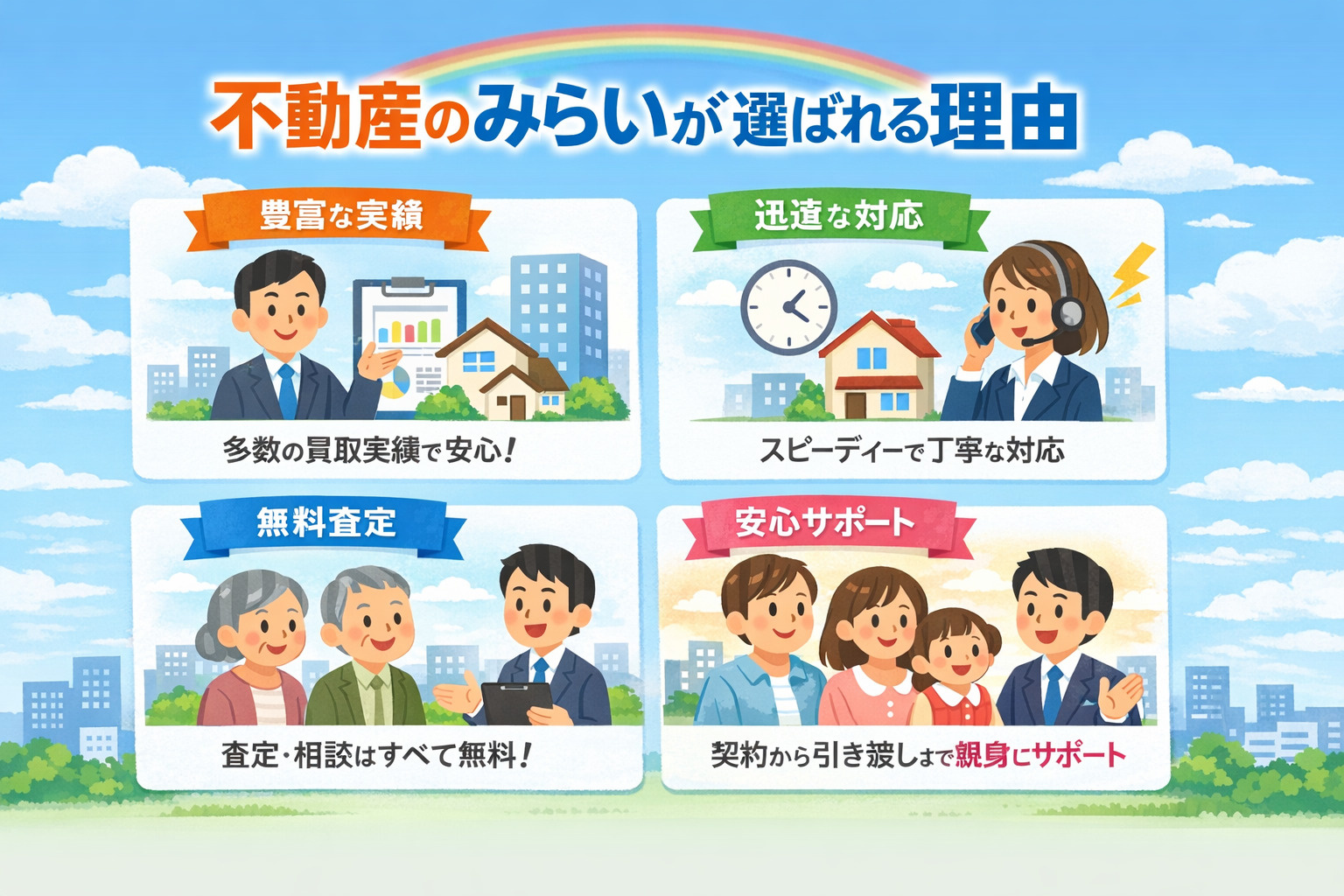 不動産のみらいが選ばれる理由