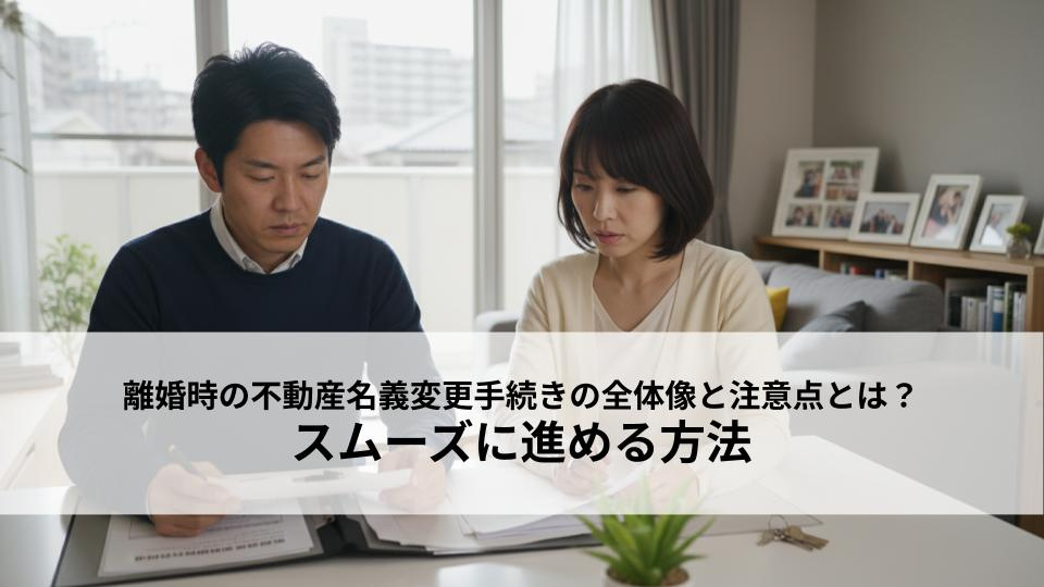 離婚時の不動産名義変更手続きの全体像と注意点とは？スムーズに進める方法を解説！の画像