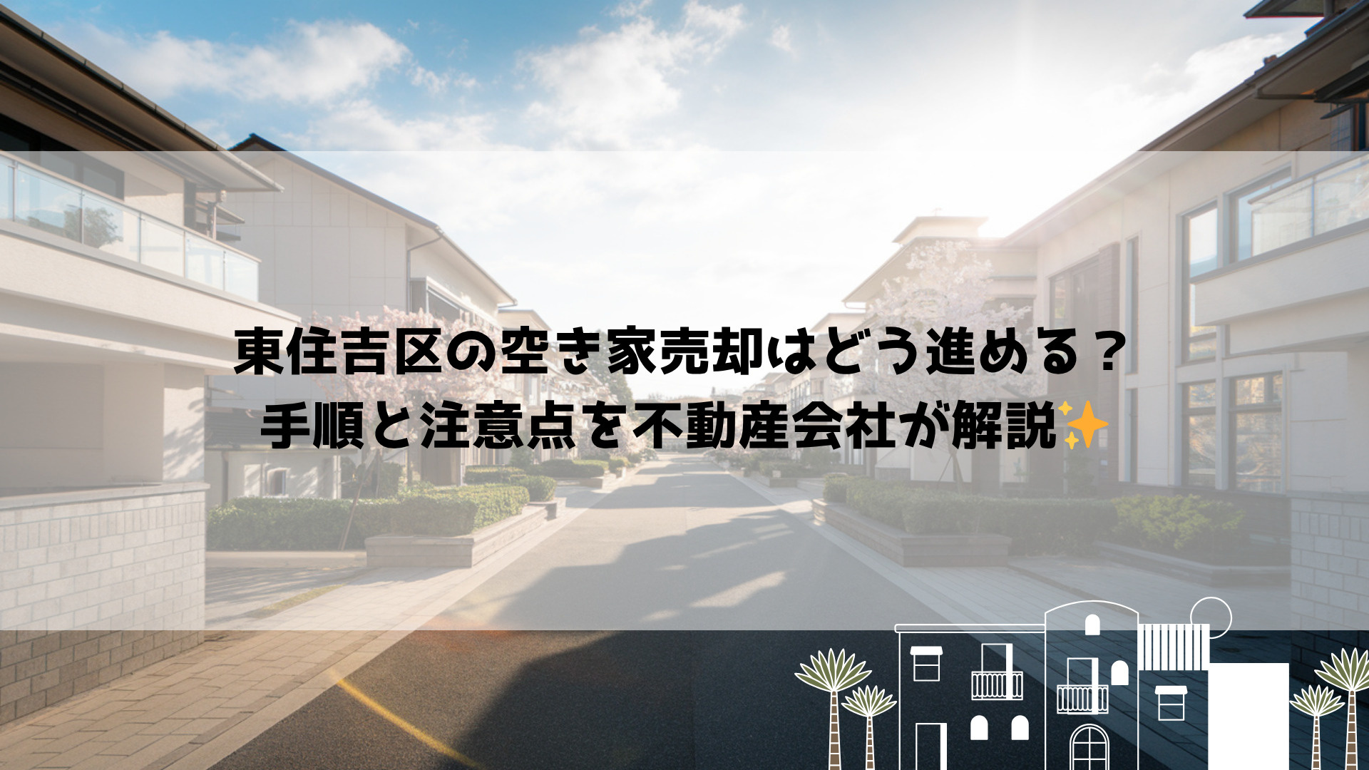 東住吉区の空き家売却はどう進める?手順と注意点を不動産会社が解説の画像