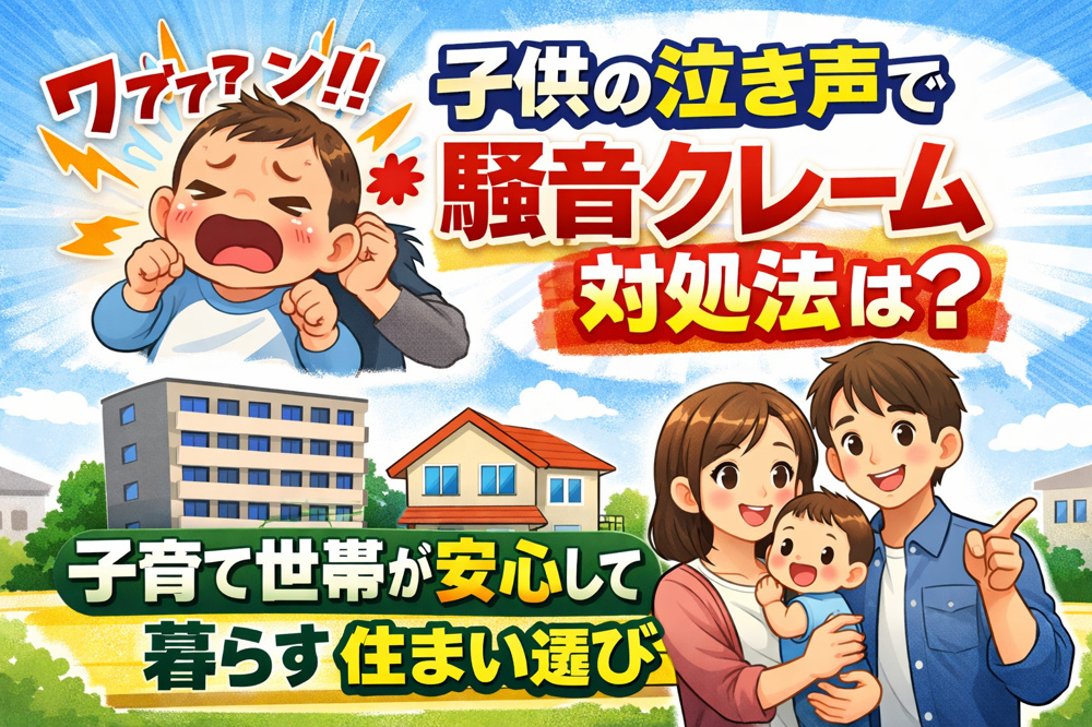 子供の泣き声で騒音クレーム対処法は？  子育て世帯が安心して暮らす住まい選びの画像